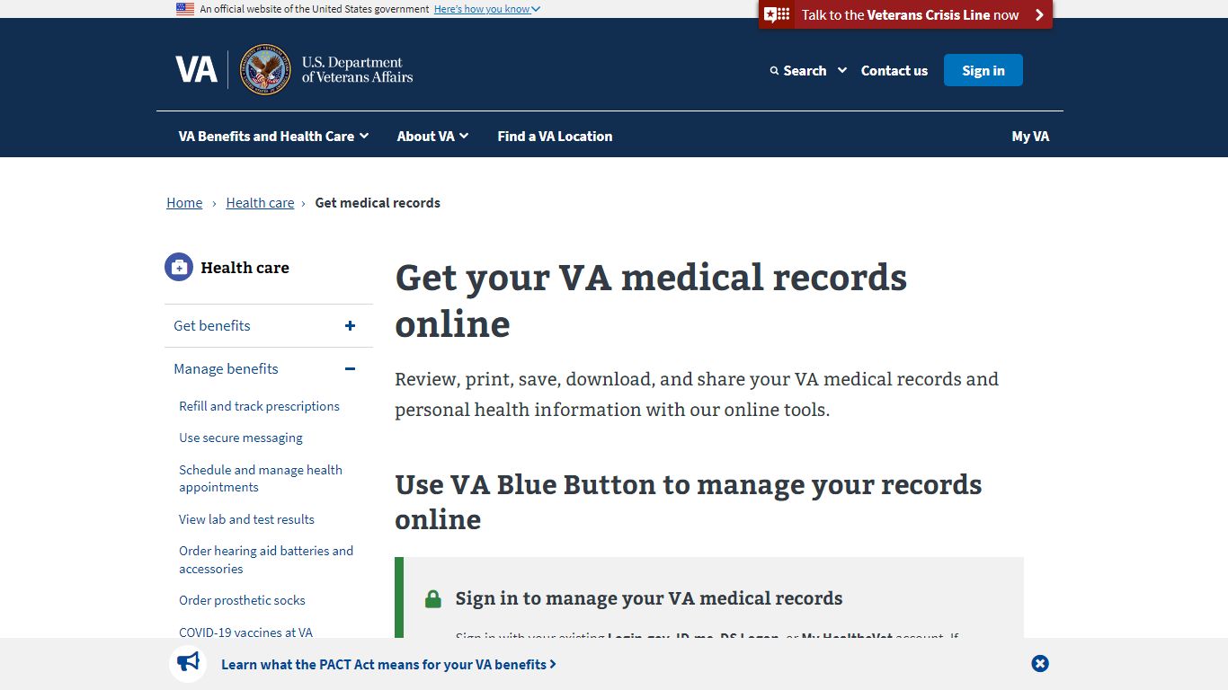 Get Your VA Medical Records Online | Veterans Affairs